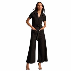 Anthropologie The Colette Wrap Jumpsuit by‎ Maeve Black Size 8